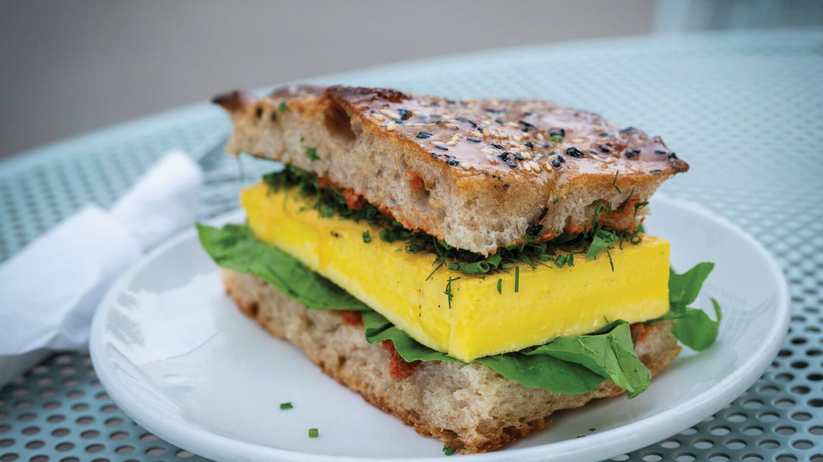 Dozen’s Focaccia Egg Sandwich